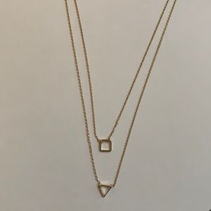 BNWOT Geometric Double StrandNecklace